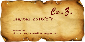Csejtei Zoltán névjegykártya