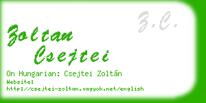zoltan csejtei business card